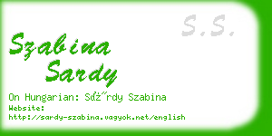 szabina sardy business card